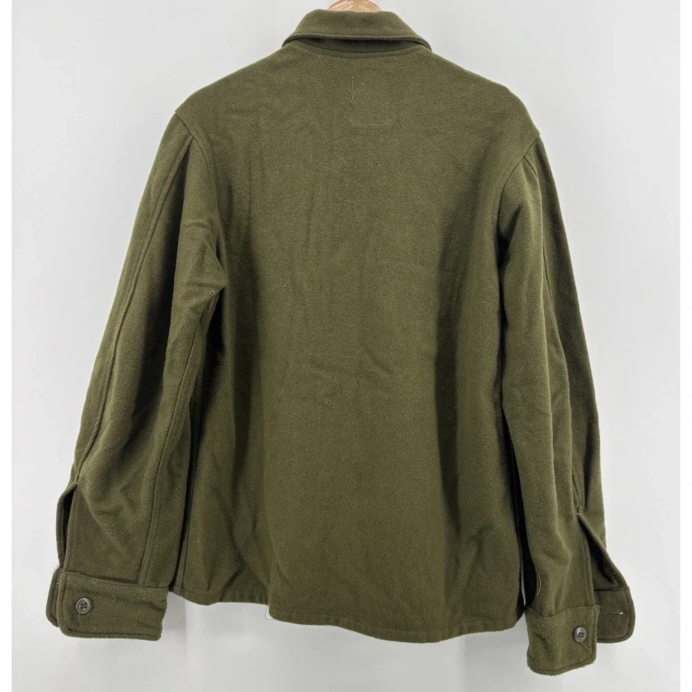 US Military OG 108 Wool Field Shirt Olive Green Cold Medium Vintage Coat Issued